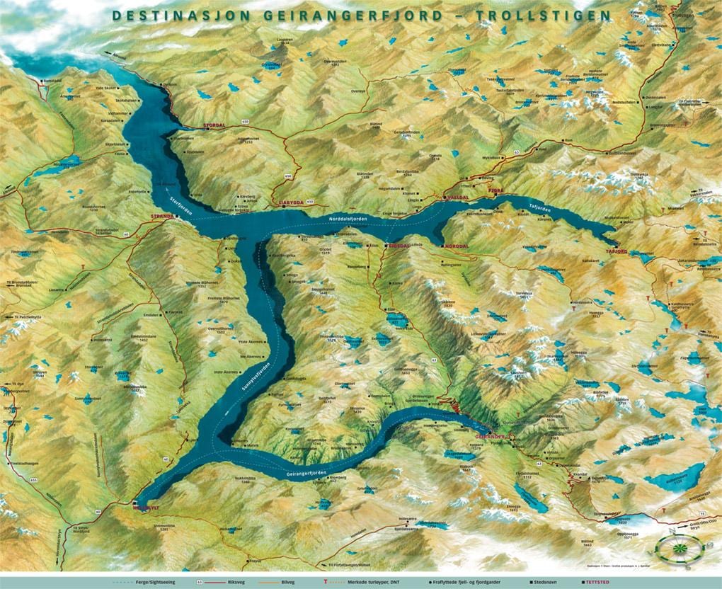 мапата geiranger Норвешка