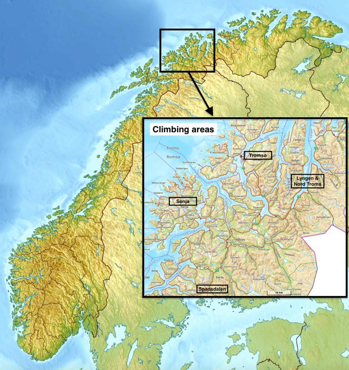 tromsø Норвешка мапа
