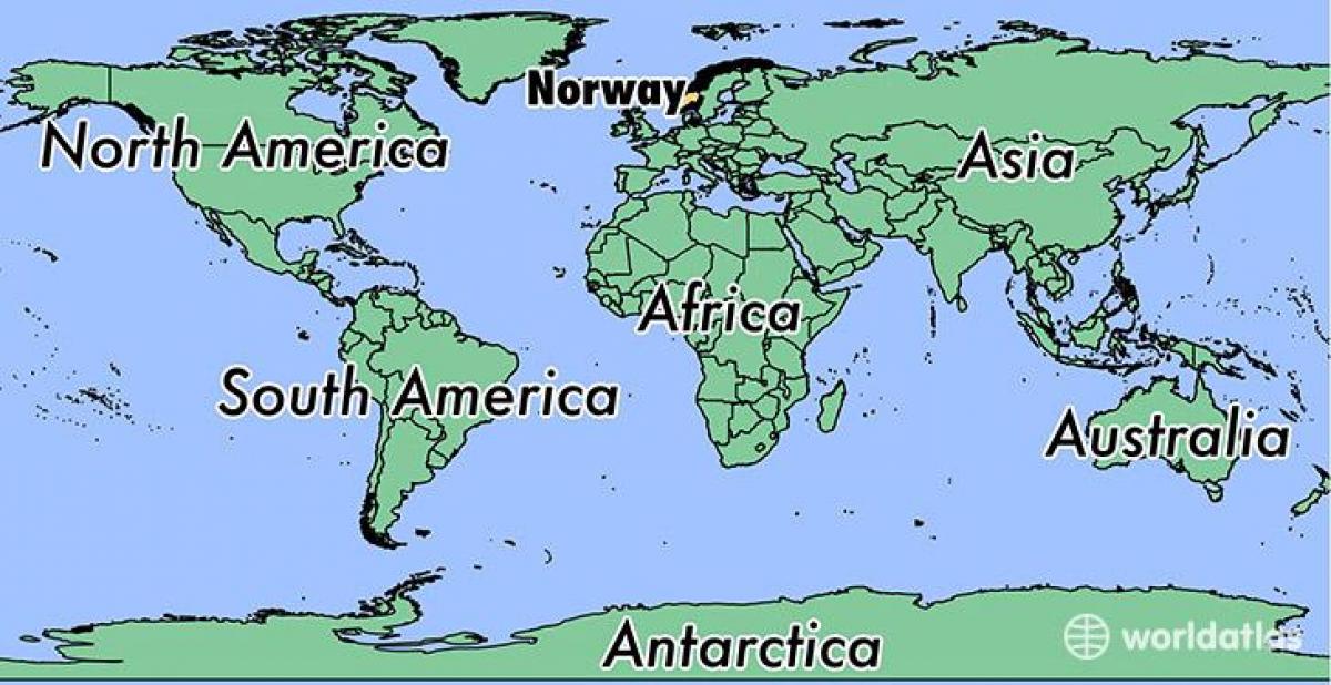 Карта на Норвешка локација на светот 