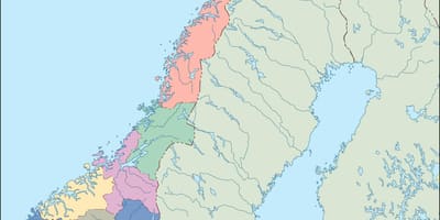 Карта на Норвешка вектор