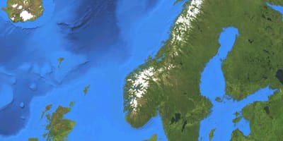 Карта на Норвешка satellite