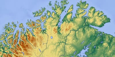 Северна Норвешка мапа