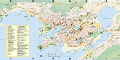 Улична карта на берген Норвешка