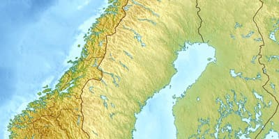 Карта на физички Норвешка
