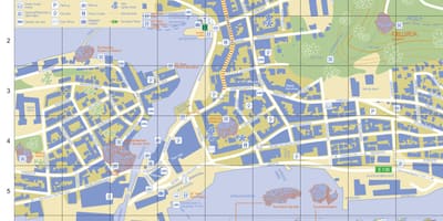 Alesund Норвешка мапа на градот