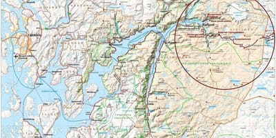 Hardangerfjord Норвешка мапа