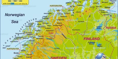 Карта на kirkenes Норвешка