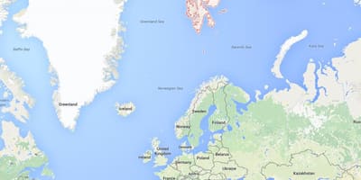Spitsbergen Норвешка мапа