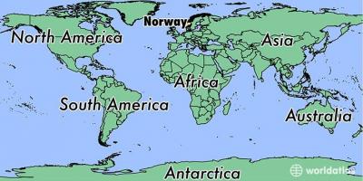 Карта на Норвешка локација на светот 