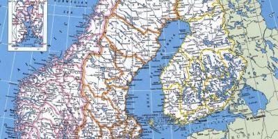 Карта на детални Норвешка